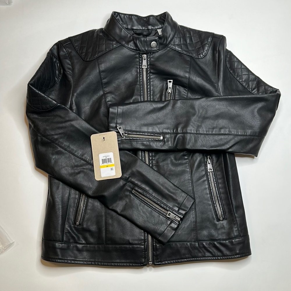 NWT Levi’s faux leather motorcycle jacket, Med